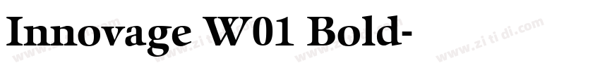 Innovage W01 Bold字体转换